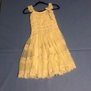 White ruffle lace dress